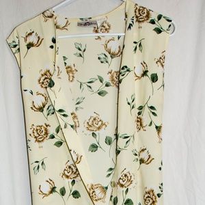 For You One Woman Yellow Floral Long Dress